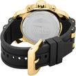 Invicta Mens PRO DIVER SCUBA Chronograph Gold Tone Black Dial Strap Watch 6981