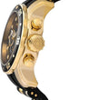 Invicta Mens PRO DIVER SCUBA Chronograph Gold Tone Black Dial Strap Watch 6981