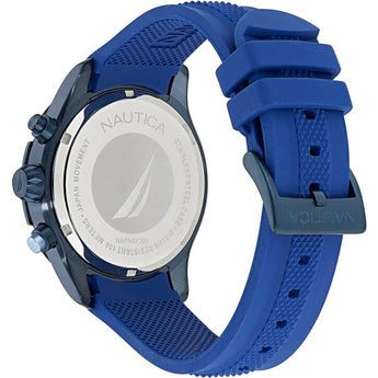 Nautica Chrono Blue Silicone Strap Watch 46mm Stainless steel NAPNSF305 NST