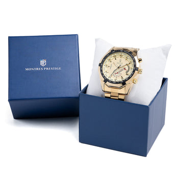 Invicta X Montres Prestige Men's Gold/Black Watch 46mm MPW-0099 New!