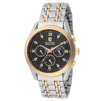 INVICTA X MONTRES PRESTIGE DIAMOND DIAL MOON-PHASE 40MM QUARTZ WATCH