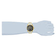 Invicta Mens Pro Diver SCUBA Chronograph 18Kt Gold Black Dial White Strap Watch
