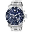 Invicta Men'S Pro Diver Collection Chronograph Watch BLUE DIAL Silver Tone 200M