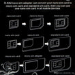 Nano SIM Card Adapter Converter to Micro Standard Set For any phone with sim 10X