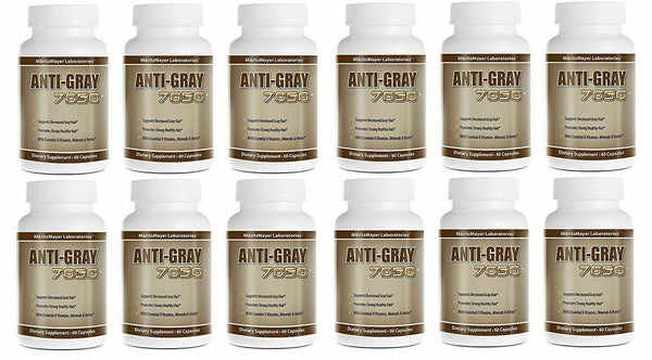12 Packs Anti Gray Hair Saw Palmetto Catalase Max Strength Dietary Supplement