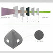 Reusable Outdoor Air Purifying Mouth Face Cover Haze Fog Face Mask with Filter