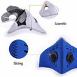 Reusable Outdoor Air Purifying Mouth Face Cover Haze Fog Face Mask with Filter