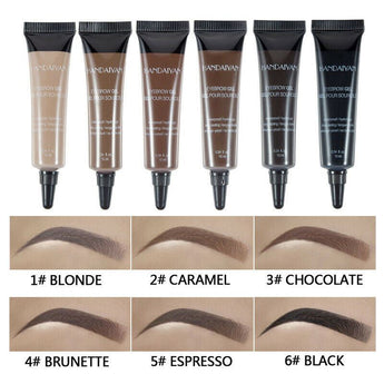 Eyebrow Dye Tint Waterproof Pour Eyebrow Gel Mascara Cream with Brush Kit 10ml