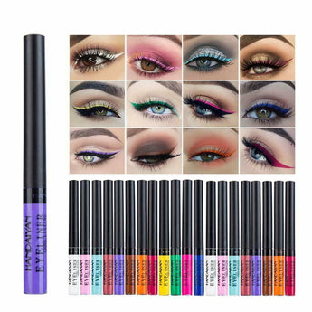 12 Colors Liquid Assorted Long Lasting Waterproof Make Up Matte Eyeliner Set
