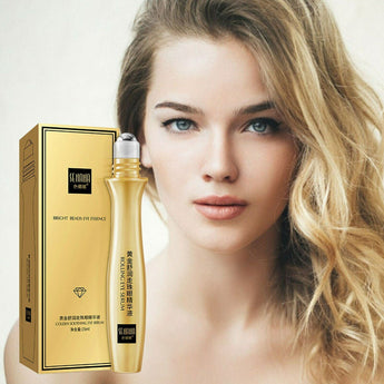 24K Gold Eye Serum Peptide Collagen Cream Roll-on Essence Anti Wrinkle Puffiness