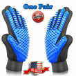 2 Pair Pet Dog Cat Hair Remover Mitt Massage Brush Deshedding Grooming Gloves