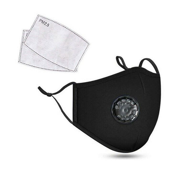 Cotton Face Mask Reusable Air Purifying Washable Mask Haze Pollution+ 2 Filters