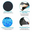 Pet Grooming Glove Dog Cat Gentle Deshedding Hair Fur Removal + Training Whistle