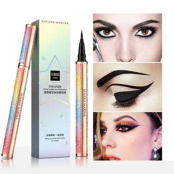 4D Starry Sky Eyeliner Waterproof Liquid Make Up Black Long Lasting Quick Drying