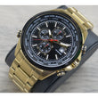 Invicta Men's Aviator Analog Quartz Chronograph Watch 50MM Case Gold Black Dial