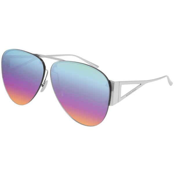BOTTEGA VENETA BV1066S 001 Pilot Navigator Rainbow Mirror Women's Sunglasses