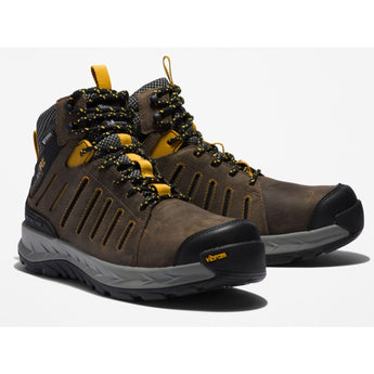 Men's Timberland PRO Trailwind Waterproof Composite Toe Boot Brown/Yellow SZ 9 M
