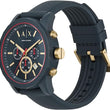 Armani Exchange Men's Watch Blue Dial Silicone Strap Men's Watch AX1335