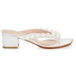 Stuart Weitzman Goldie 50 Sandal Embellished Leather BlockHeel Thong Sandals 8 B