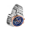 NEW Invicta Aviator Men's18K Rose Gold Plated Blue Dial Tachy S.S Chrono Watch