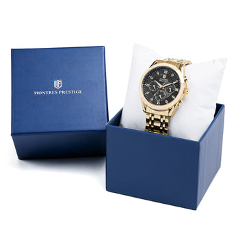Invicta X Montres Prestige Men's Gold/Black Watch 46mm MPW-0062 New!