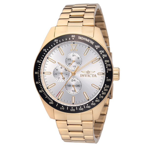 Invicta Aviator Storm Men's Watch - Analog Display Japanese Quartz 45mm, Gold