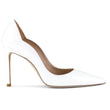 Stuart Weitzman Womens Stuart 100 Scallop Pump White 8.5 B