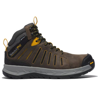 Men's Timberland PRO Trailwind Waterproof Composite Toe Boot Brown/Yellow SZ 9 M