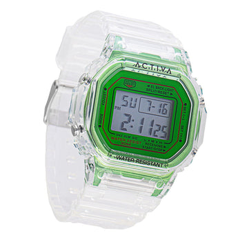 Activa Retro X Invicta Men's Digital Watch 44.5mm Transparent Green