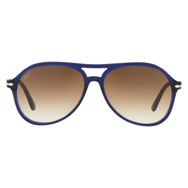 Persol PO3194S - 107451 Sunglasses Blue w/ Clear Gradient Brown Lens 59mm
