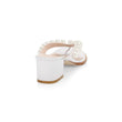 Stuart Weitzman Goldie 50 Sandal Embellished Leather BlockHeel Thong Sandals 8 B
