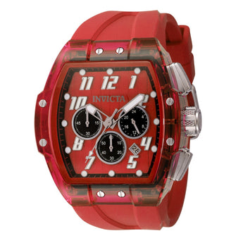 Invicta Men's Watch S1 Rally 47mm Quartz Chronograph Red Silicone Strap Date