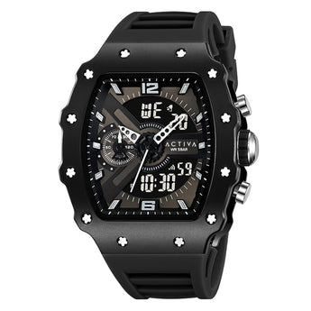 Activa X Invicta Skeleton Digital Analog Dial PC Case Material Black Watch 44.3