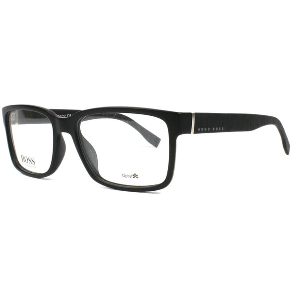 HUGO BOSS 0831/1T EYEGLASSES DL5 BLACK MATTE 55-17-140 ITALY