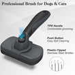 Self Cleaning Slicker Brush for Dogs & Cats, Skin Friendly Grooming Cat Brush, Dog Brush for Shedding, Deshedding Brush, Hair Brush Puppy Brush for Haired Dogs, Pet Supplies Accessories, Blue