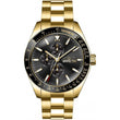 Invicta Men's Aviator Quartz Black Dial Gold-Tone Stainless Steel Watch