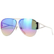 BOTTEGA VENETA BV1066S 001 Pilot Navigator Rainbow Mirror Women's Sunglasses