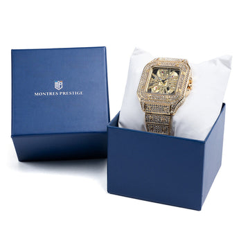 NEW Montres Prestige Lucent X Invicta Men's 42mm Crystal Gold/Silver Tone Watch