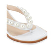 Stuart Weitzman Goldie 50 Sandal Embellished Leather BlockHeel Thong Sandals 8 B