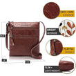 Brown Crossbody Handbag for Women, Medium Size, Zipper Pocket (Lea)