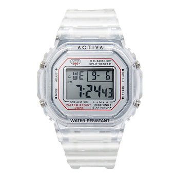 Activa Retro X Invicta Men's Digital Watch 44.5mm Transparent