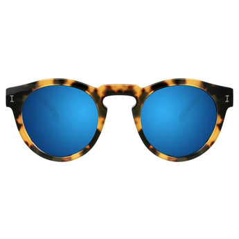 Illesteva Leonard Mirrored Sunglasses Tortoise/Blue L-04BM Women New