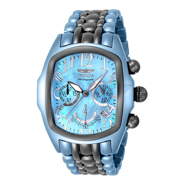 INVICTA WATCH LUPAH w/ Mother of Pearl 44.5mm Z60 Swiss Dial Ice Blue, Gunmetal