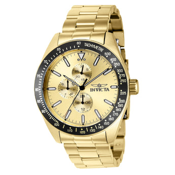 Invicta Aviator Storm Men's Watch - Analog Display Japanese Quartz 45mm, Gold