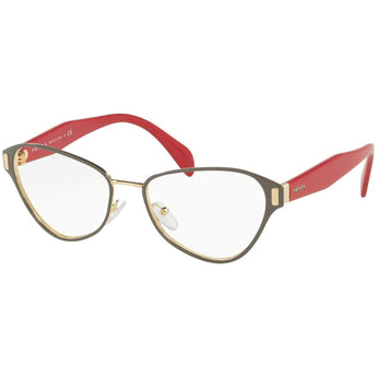 Prada VPR58U EFX-1O1 Female Cat Eye Glasses Frames Grey/Pink 53mm