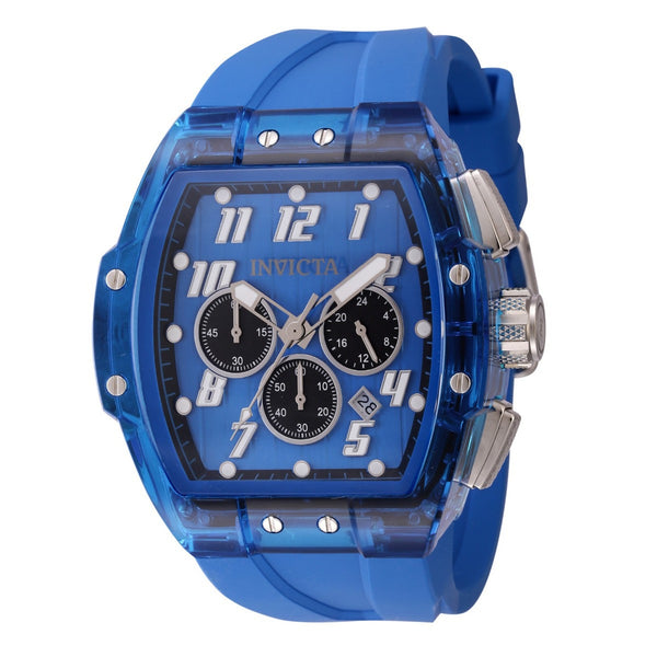 Invicta Men Watch S1 Rally Anatomic 47mm Quartz Chronograph Blue Silicone Strap