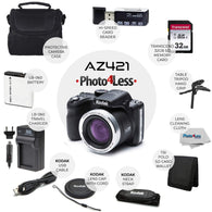 Kodak PIXPRO AZ421 Digital Camera (Black) Withcase,Memory,ExtraBattery,Tripod
