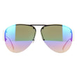 BOTTEGA VENETA BV1066S 001 Pilot Navigator Rainbow Mirror Women's Sunglasses