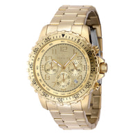 Invicta Specialty Chronograph GMT Quartz Gold Dial Men's Watch 48379