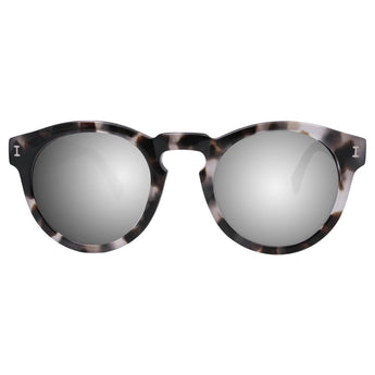 Illesteva Leonard Mirrored Sunglasses White Tortoise/Silver Mirror L-68SM Women